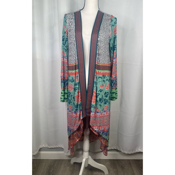 Soft Surroundings Daydreams Topper Kimono Floral Boho Festival Sz S - Picture 2 of 13